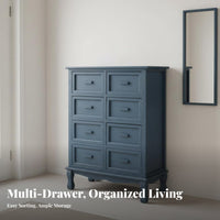 No Assembly Required 5-Drawer Cabinet Solid Wood Construction Storage Furniture Large Capacity Chest of Drawers Strong Load-Bearing for Homeowners, Renters, Students, Bedroom, Entryway, Hallway
