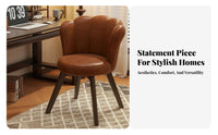 Scalloped Back Vanity Chair Comfortable for Long Sitting Home Furniture