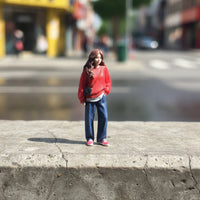 1/64 Scale Miniature Female Figurine Compact Standing Character Figure Highly Detailed Woman Figure Fine Workmanship for Desk Display