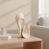 Abstract Sculpture Hollow Resin Sculpture Compact Tabletop Ornament for Entryway, Office