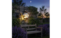Solar Owl Wall Light Decorative Garden Decor Weatherproof for Yard, Patio
