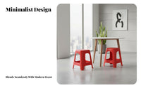 Stackable Stool Space-Saving Design Thickened Stool Nesting Utility Seat for Adults, Families, Dining Room, Kitchen, Classroom