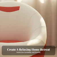 Rotating Flower-Shaped Seat 360-Degree Rotation Round Molded Armchair Lightweight Corduroy Upholstery for Children, Playroom