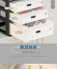 内衣收纳盒袜子内裤抽屉分格三合一宿舍家用神器衣柜内衣裤整理箱 【热卖特惠❤】暗夜黑三层（3合一）