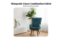 Upholstered Rotating Armchair Ergonomic Design Upholstered Rotating Chair Cushiony Comfort Easy Assembly for Homeowners, Bedroom