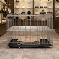 Folding Dog Playpen Foldable Dog Pen with Tray Rust Resistant Puppy Pen for Young Dogs, Outdoor