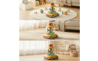Sensory Push Toy Car with Beads Interactive Press and Rotate Toy Educational for Babies, Toddlers, Floor Play, Playroom