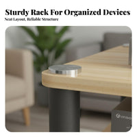 Audio Equipment Rack Sturdy Construction Amplifier Stand Stable Structure Stereo Component Shelf for Home Theater Enthusiasts, Entertainment Room