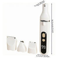 Pet Grooming Clipper 4-in-1 Electric Pet Trimmer Rechargeable USB
