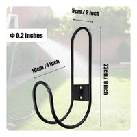 2 Pieces Wall-Mounted Hose Storage Space Saving Holder Rust Proof for Shed