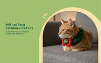 Plush Christmas Pet Scarf, Tree Soft, Winter Accessory
