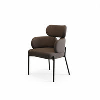 Minimalist design Woven Backrest Armchair Retro Look Dining Chair Sturdy Frame Household Furniture Padded Seat for Restaurant Owners, Design aficionados, Interior Designers, Kitchen, Living Room, Balcony, Home Office