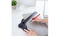 Double Scale (Inch/CM) Aluminum Alloy Scribing T-Ruler Multifunctional Adjustable T-Square Ruler Etched Markings Sliding Combination Square High Precision for Woodworkers, Carpenters, Drafting