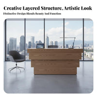Modern Design Reception Counter Multi-Functional Cashier Desk Stable Structure Reception Counter with Storage Scratch-Resistant for Salon Team, Receptionists, Small Business Owners, Retail Retail Establishment, Medical Office, Lobby, Office