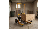 Manual Hydraulic Lifting Hand Truck Textured Grips Foldable Hydraulic Hand Truck Load Mover 4 Wheels