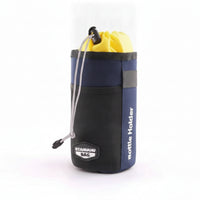Bike Water Bottle Holder with Mesh Pocket Cylindrical Handlebar Bottle Holder Portable for Commuters, Commuting