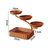 Rattan Fruit Rack Brown Rattan Fruit Basket Decorative