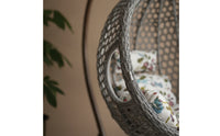 Rattan Wicker Hanging Egg Chair Teardrop Wicker Hanging Egg Chair Enclosed Furniture for Balcony, Living Room, Reading Corner