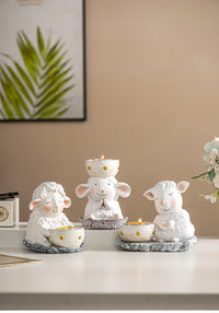Eid Sheep Resin Candle Holder Middle Eastern Arab Festival Table Decor
