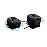 Strap-on Motorcycle Rear Seat Bag Compact Motorcycle Tail Bag with Straps Stable Easy to Clean for Daily Commutes