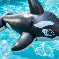 Inflatable Whale Seat Inflatable Giant Inflatable Whale Heavy-Duty Pool Seat with Handle Stable for Beach