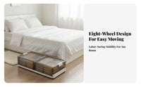 Wheeled Under-Bed Container foldable Organizer container slim design for Homeowners