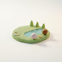 Desktop Micro Landscape Handmade Miniature Pond Miniature Scene for Office