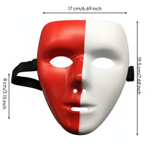 Blank Full Face Mask Costume Accessory Lightweight for Performers