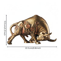 Mechanical Bull Figurine Industrial Ornament Versatile for Desk