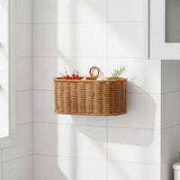 Wall-Mounted Wicker Basket Lightweight Woven Storage Basket Long-Lasting