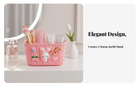 Handled Cartoon Basket Imitation Rattan Weave Household Storage adaptable