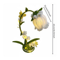 DIY Lily of the Valley Lamp Kit tube Cleaner Floral Luminaire Light House Decoration for Crafters, Girls, Bedroom