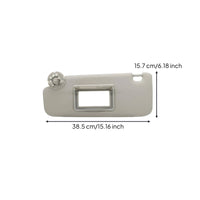 Gray Car Sun Visor Easy to Install Sun Visor with Mirror Cover Foldable Auto Sunshade Lightweight for Windshield