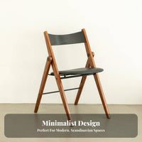 Foldable Wooden Chair Sturdy Frame Upholstered Wooden Folding Chair for Parties