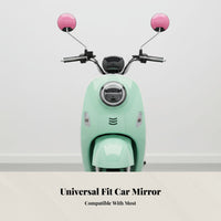 Wide Angle Side Mirror, Universal 8mm Round Mirror, Compatible with Yadea, Aima, Tailg, Bike