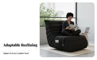 Multi-Functional Electric Caterpillar rocking chair Smart Features Oversized paded rocking chair Ergonomic Lounge Chair Plush Fabric for Adults, Homeowners, Design aficionados, Living Room, Balcony, Bedroom, perusing corner