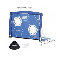 Two-Use Training Goal Hexagon Pattern Foldable Training Goal Sports Equipment Printed Numbers Ground Stakes
