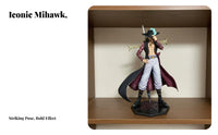 Swordsman Figure with Cross Sword Collector's Item Anime Swordsman Figurine Highly Detailed PVC Anime Figure for Collectors, Men, Office Desk, Bedroom