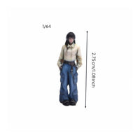 1/64 Scale Female Figure Highly Detailed 3D Printed Miniature Woman