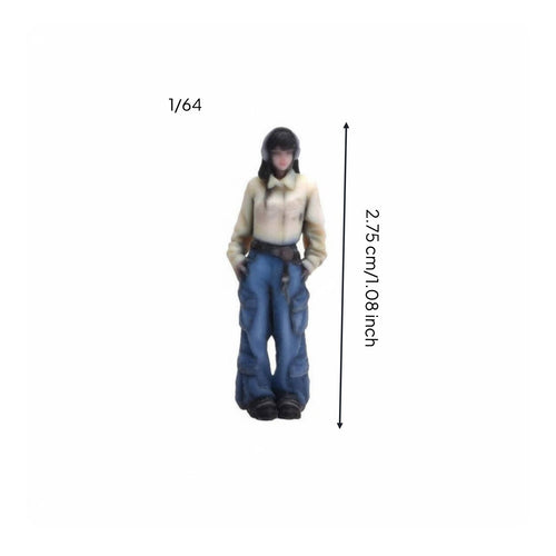 1/64 Scale Female Figure Highly Detailed 3D Printed Miniature Woman