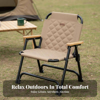 Low-to-Ground Camp Chair Stable Structure Low-to-Ground Camp Armchair Heavy Duty