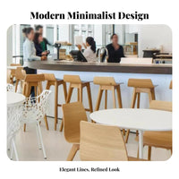 Bar Stool with backrestrest utilitarian Look Counter Seating Nordic Aesthetic Stable Base for Restaurant Owners, Adults