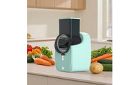 Multi-Functional Electric Vegetable Cutter Stainless Steel Vegetable Chopper with Feed Chute Easy-to-Clean Electric Salad Maker Detachable for Home Cooks