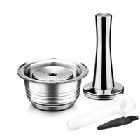 Stainless Steel Coffee Capsule Customizable Stainless Steel Cups Portable Refillable Pod for Kitchen