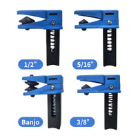 Blue-Black Brake Oil Line Sealing Clamps 4-Piece Set with 2 Hooks for Oil Nozzle Flow Interception, Anti-Leak Tool