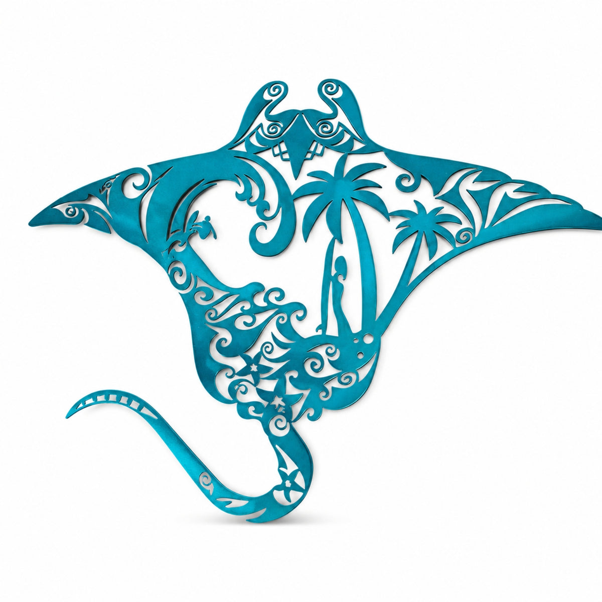 Metal Wall Art Coastal Metal Wall Hanging Flat for Living Room, Garden