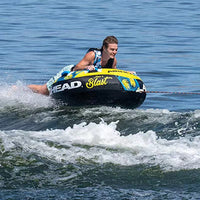 Inflatable Towable Water Tube for Adults, Single or Double, Thickened PVC Surfing Ring, European Standard