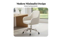 Armless wheeled Chair Adjustable Height Task Seat Wheeled Base for Bedroom, Women