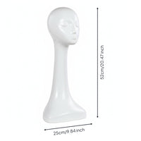 Mannequin Head with Bust Abstract Hairpiece Stand Long-Lasting