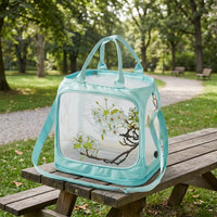 Bird Carrier and Parrot Carrier with Clear Window, Oxford Cloth Foldable Bird Carrier and Portable Bird Cage, Pet Travel Bag with Shoulder Strap